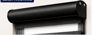 Black zebra shade hardware