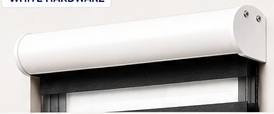 White zebra shade hardware